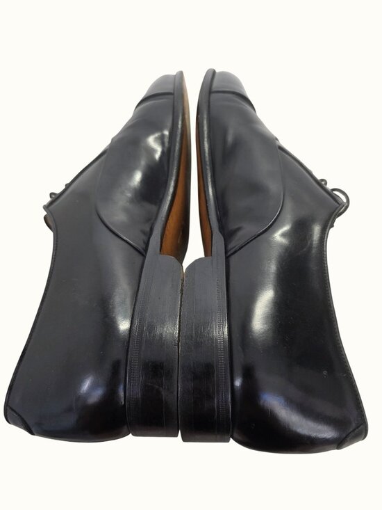 Nordstrom Mens Black Leather Oxford Shoes Size 13W Handmade in Italy Y2K